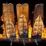 Flammlachs, zubereitet über Buchenholz